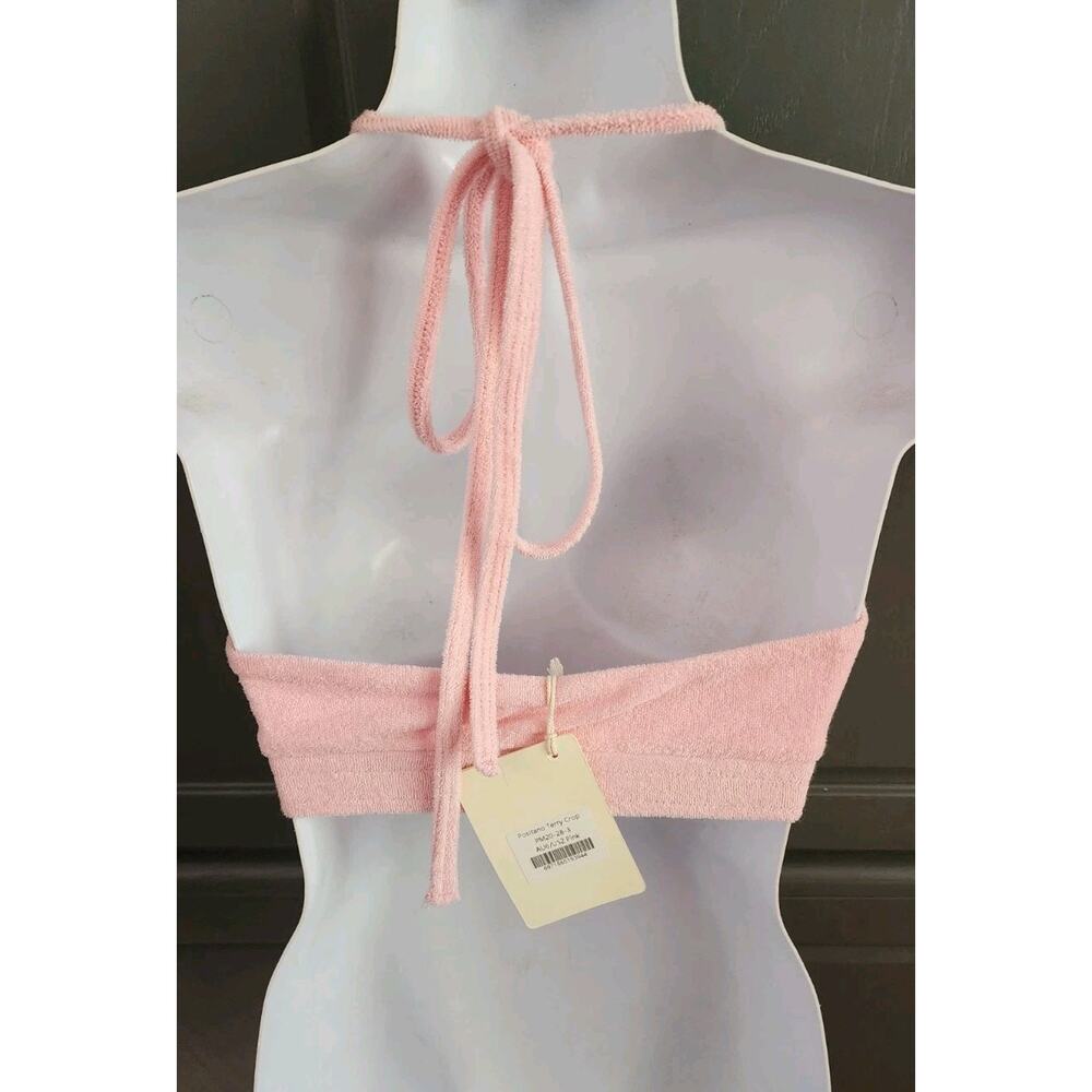 PEPPERMAYO Positano Terry Crop Halter Top Ladies US Size 2 Small Euro Summer - Picture 3 of 6